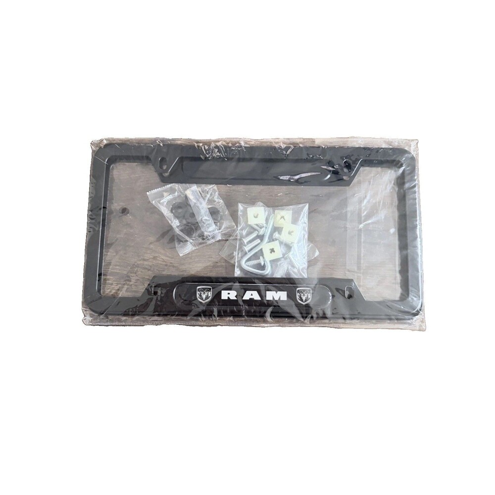 Dodge RAM Emblem Universal Black License Plate Frame